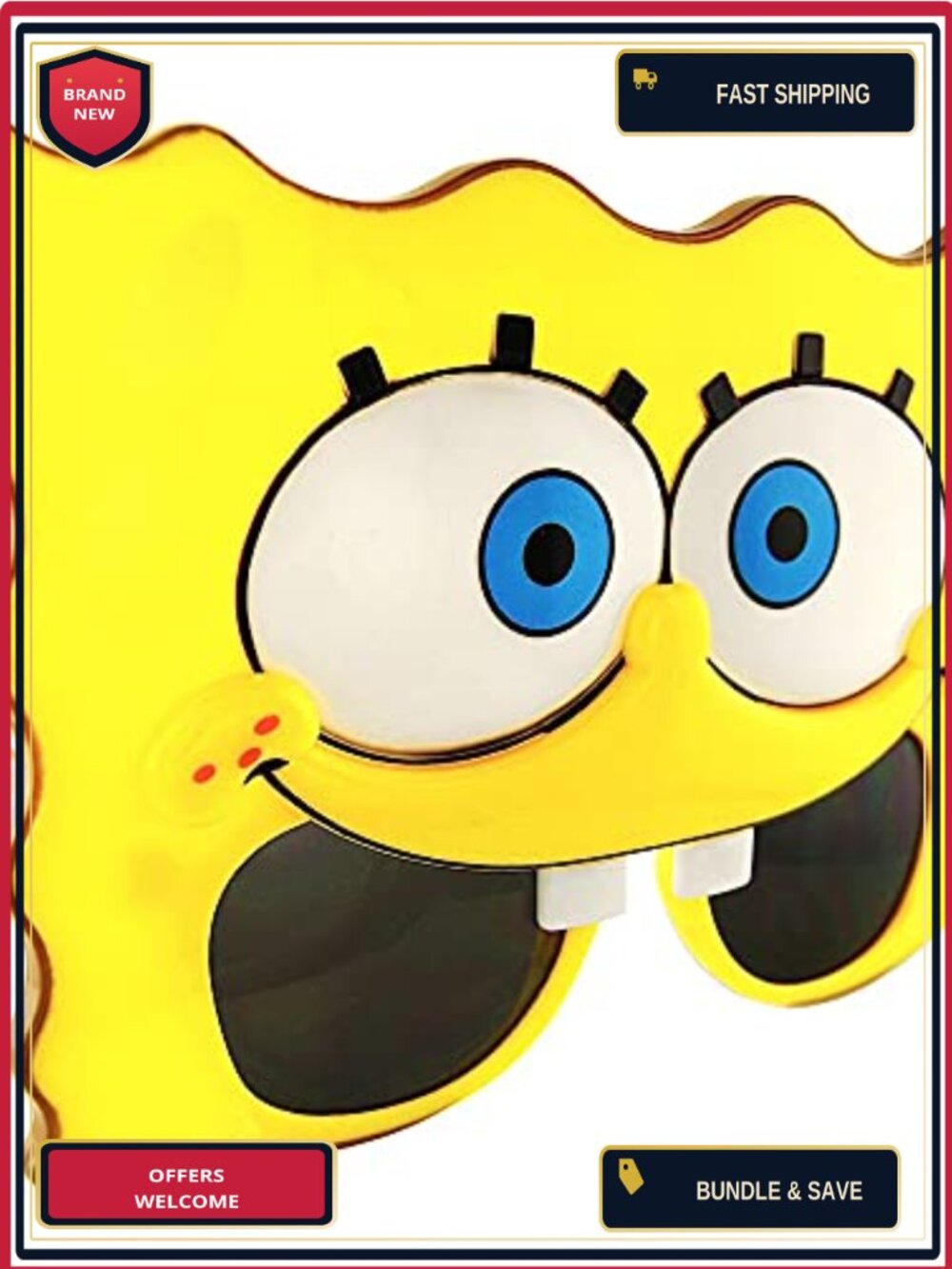 Spongebob Squarepants Costume Sunglasses UV400 Party Favor